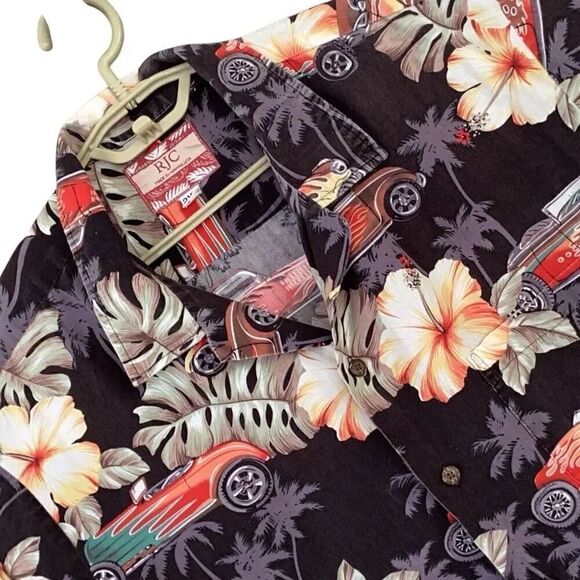 RJC Other - Vintage RJC Hawaiian Aloha Camp Shirt Classic Hot Rod Cars Men’s 2XL